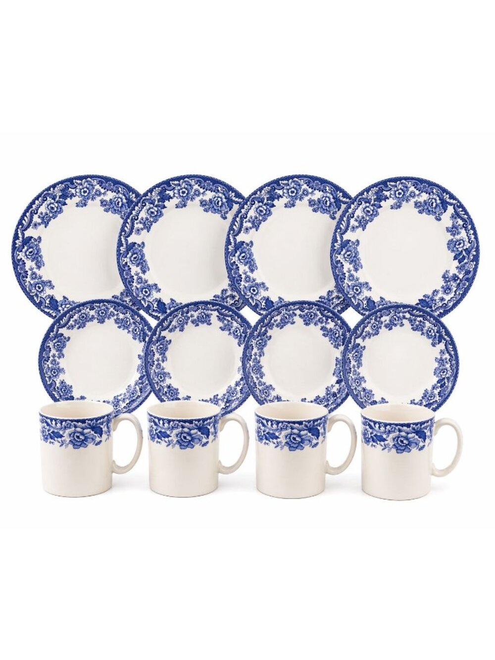Spode Delamere Blue 16 Piece Dinnerware Set Made in England Discontinued